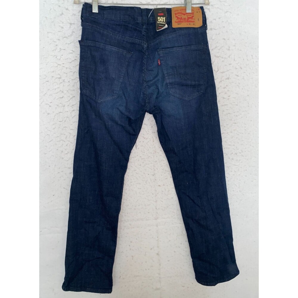 Levi's Mens 501 Stretch '93 Straight Leg Button Fly Jeans 31x30 Dark Blue NWT